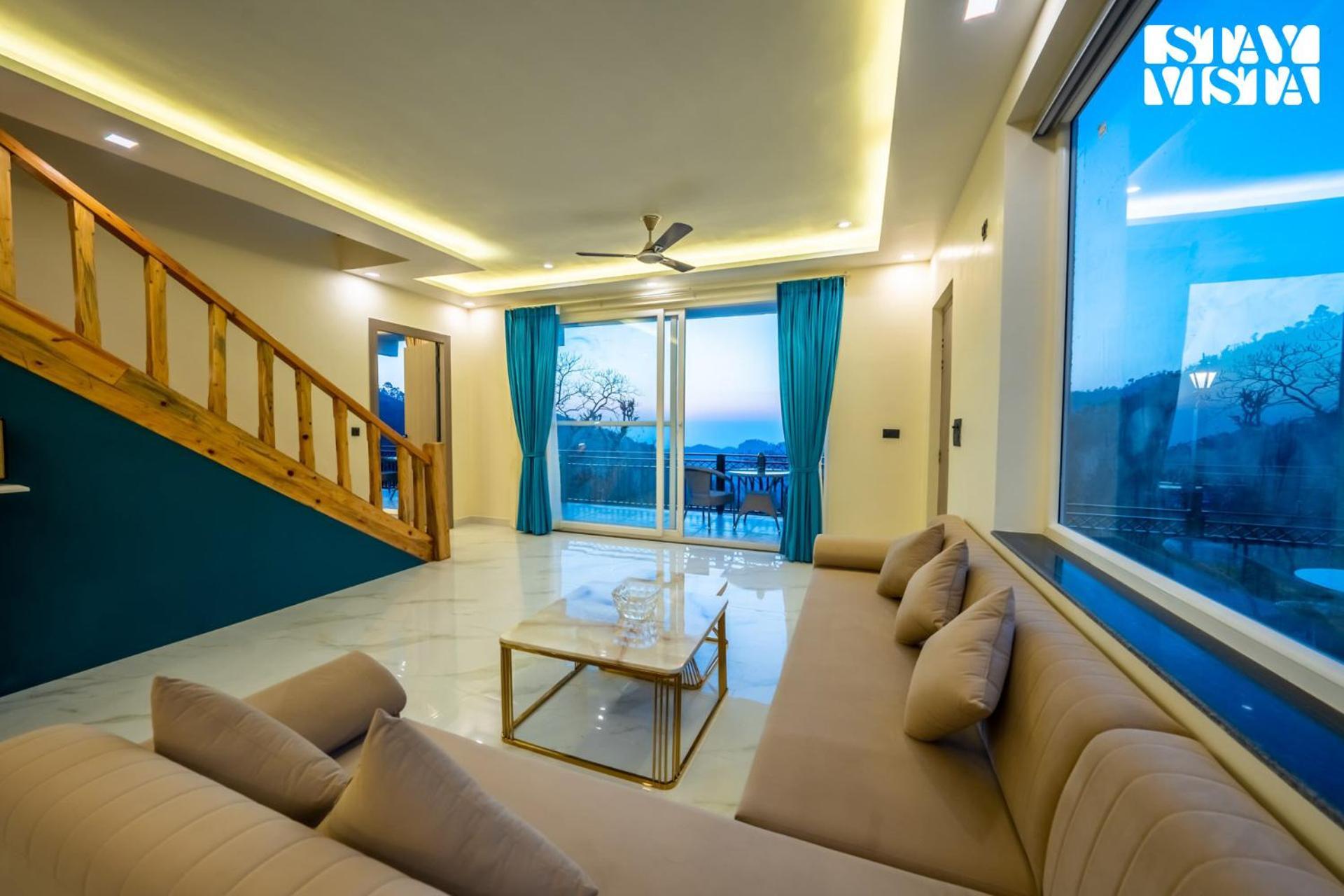 Stayvista At Sunset Springs With Pool & Views Nainital Dış mekan fotoğraf