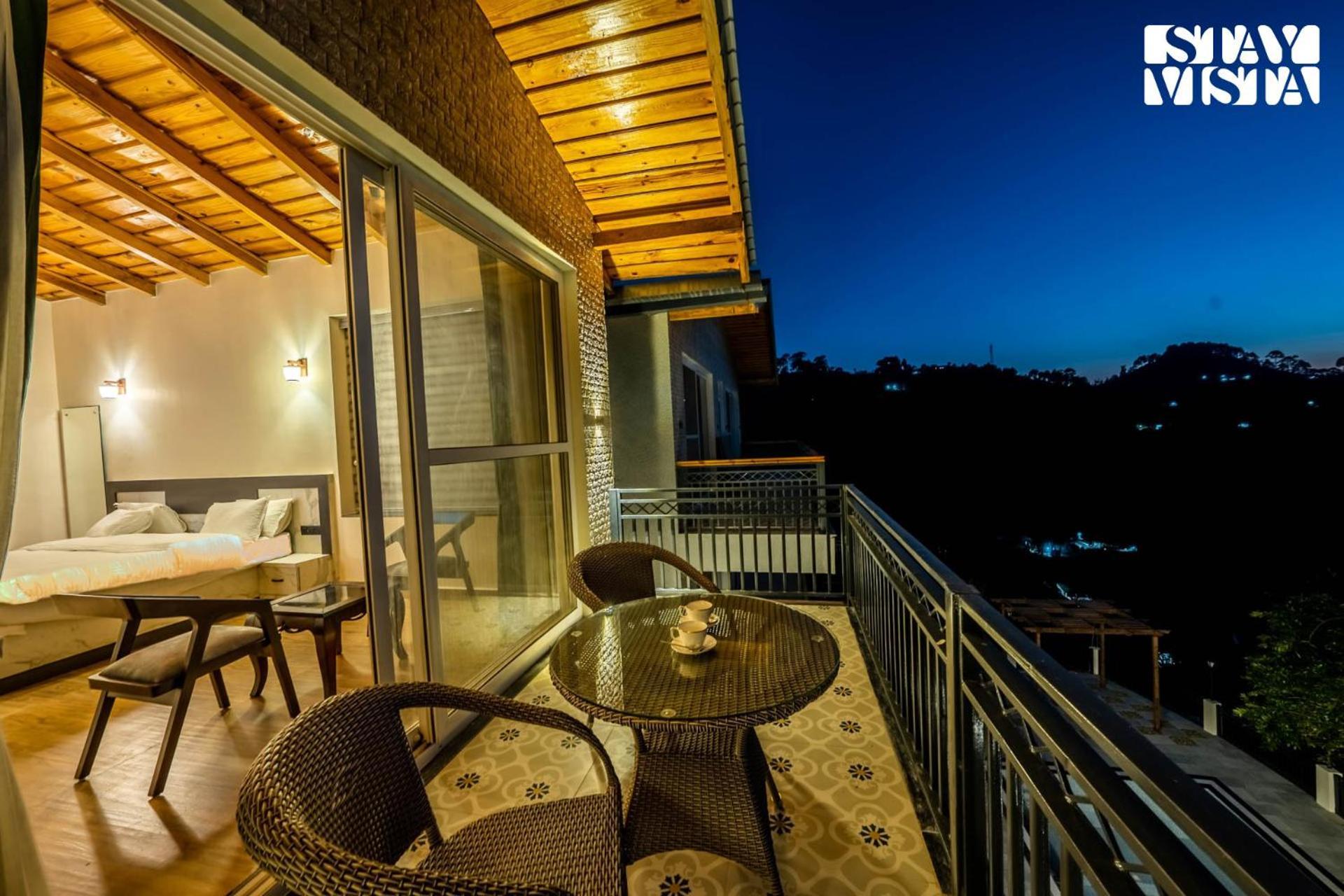 Stayvista At Sunset Springs With Pool & Views Nainital Dış mekan fotoğraf