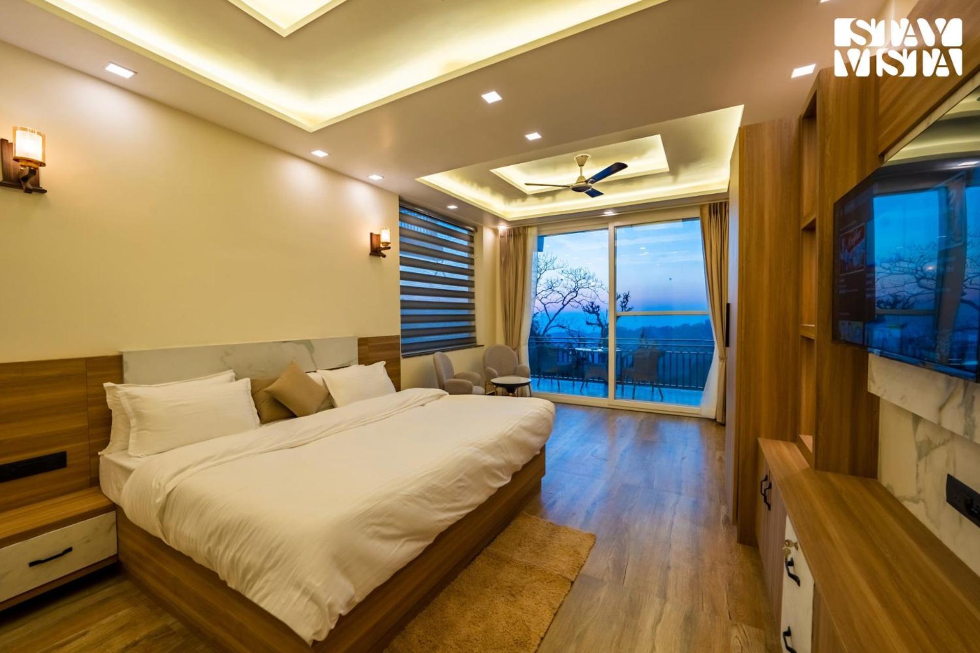 Stayvista At Sunset Springs With Pool & Views Nainital Dış mekan fotoğraf
